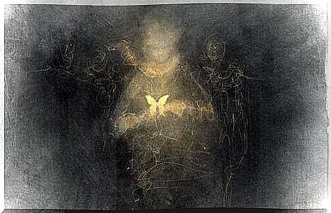 dark image of a person