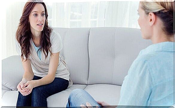 two women chatting